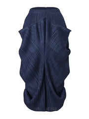 Luxury Plissé Sculptural Draped Skirt