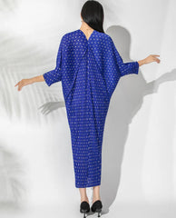 Micro-Dot Pleated Dress