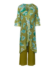 Luxury Pleated Tunic Pants Set