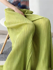 Luxury Pleated Wide-Leg Trousers