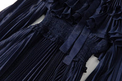 Couture Pleated Cape Dress