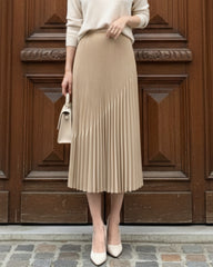 Elegant Fluid Plisse Skirt