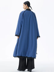 Avant-Garde Oversized Mesh-Layer Coat