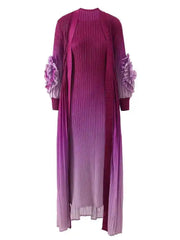 Truly Pleated Sleeveless Dress & Coat