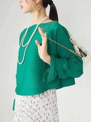 Luxury  Accordion Pleats Blouse