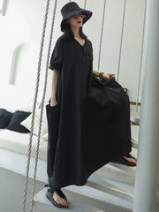 Premium Oversized A-Line Dress with Modern Drape