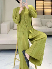 Luxe Pleated Blouse & Palazzo Pant