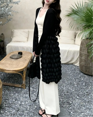 Plissé 3D Bubble Cardigan