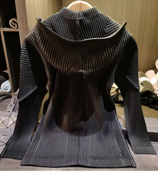 Luxury Plissé Zip Hoodie
