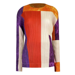 Geometric Plissé Top & Skirt