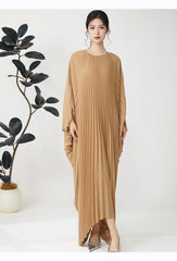 Luxury Designer Pleated Maxi Kaftan Dress