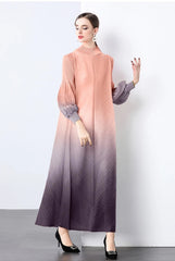 Truly Pleated Cuff Sleeve Dress