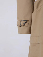 Luxuy Avant-Garde Belted Trench Coat