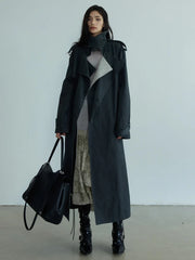 Luxury Oversized Two-Tone Trench Coat