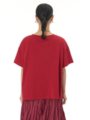 Luxe Ruffle Floral Appliqué Tee