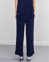Pleated Wide-Leg Trousers