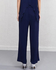 Elegant Pleated Pull-On Pants