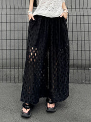 Elegant Cutout Wide-Leg Trousers
