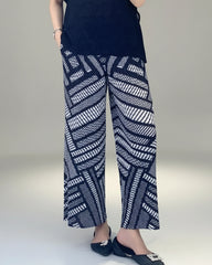 Luxury Pleats Geometric Pants