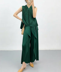 Luxury Plisse Pants Set