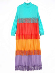 Luxury Pleated Fringe Dress