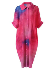 Luxury Plissé Blouse Dress