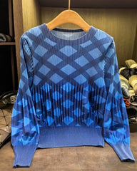 Luxury Geometric Plissé Top