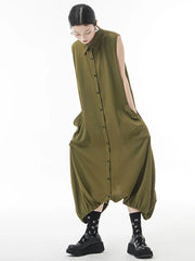 HEYFANCYSTYLE Korean Style Low Crotch Jumpsuit