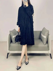 Luxury Crinckled Pleats Dress
