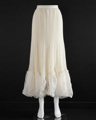 Pleated Chiffon Tulle Skirt