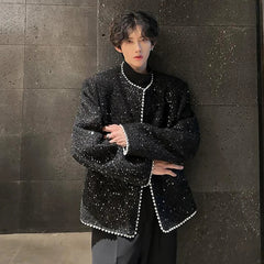 Men's Luxury Sequin Tweed Jacket