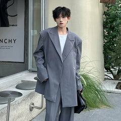 Men's 2 Piece Gray Oversized Blazer & Pants Set