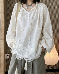 Luxury Japanese-Style Blouse