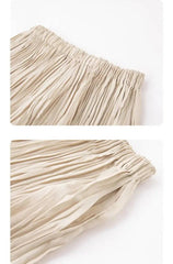 Geometric Pleated Wide Leg Pants