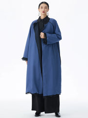 Avant-Garde Oversized Mesh-Layer Coat