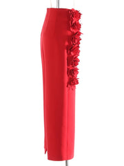 Luxury Floral Appliqué Skirt