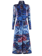 Luxury Plissé Stretchy Long Coat