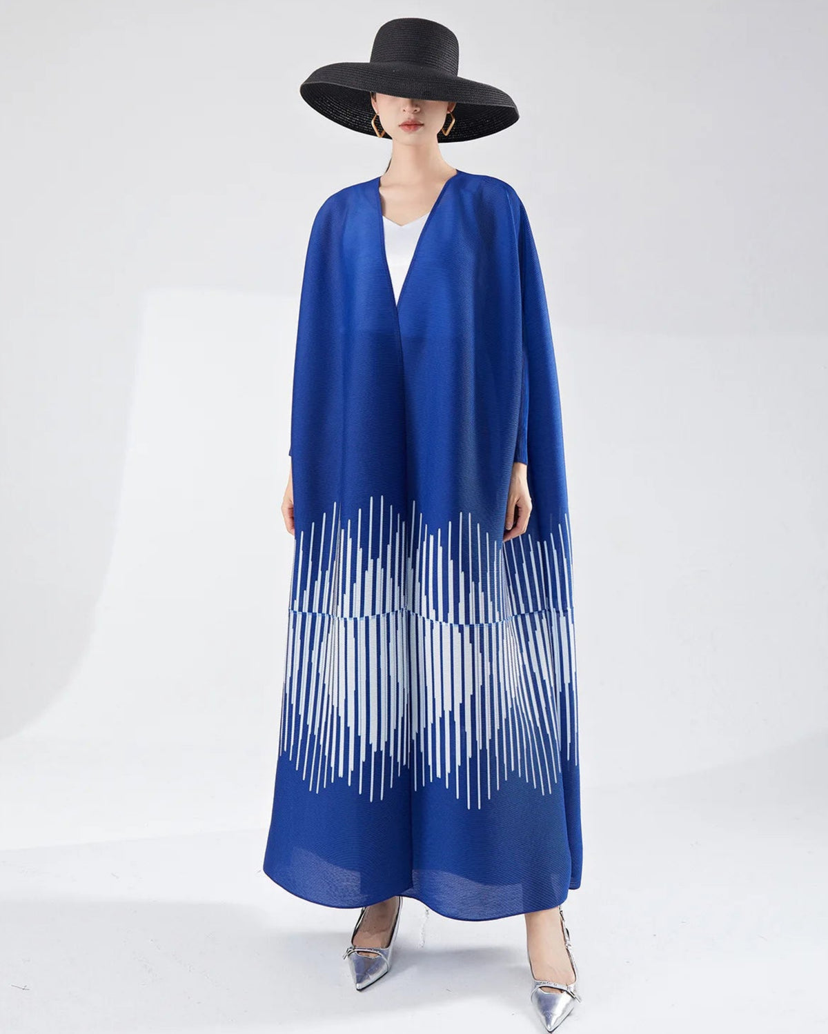 Luxury Flowing Plisse Duster