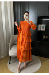 Women's Giselle Pleated Long Sleeve Dress