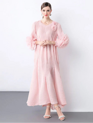 Luxury Plissé Caftan Dress