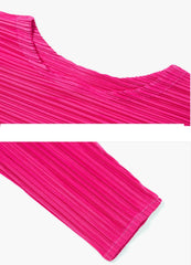 Plissé Asymmetric Fringe Top