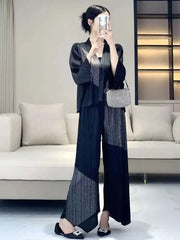 Premium Plisse Cardigan & Pant Set