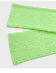 Pleated Set Top & Pull-On Skirt