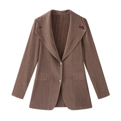 Luxury Plissé Blazer Jacket