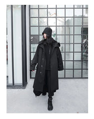 Oversized Not Today Hooded Trench Coat