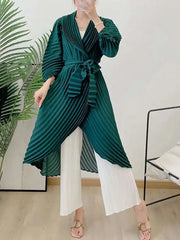 Luxury Geometric Pleated Cardigan