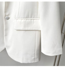 Luxe Asymmetric Oversized Ruffle Blazer Coat