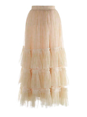 New Couture Tulle Midi Skirt