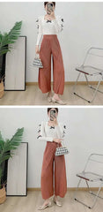 Plissé Pleated Wide-Leg Trousers