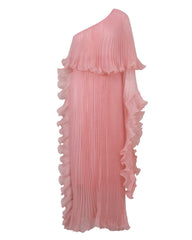 Luxe Plissé One-Shoulder Dress